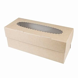 Коробка на 3 капкейка крафт